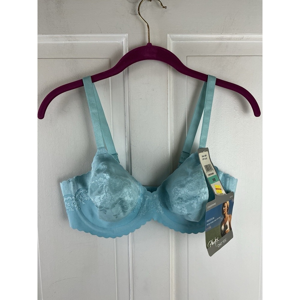 VTG Playtex Collection Only You Seamless Underwire Bra #4350 Blue 38B NOS NWT